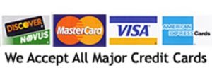 We Accept all Major Credit Cards Logo - Elegant Limousine Transportation